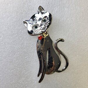 Cat Brooch - with Articulating Head- NEW
